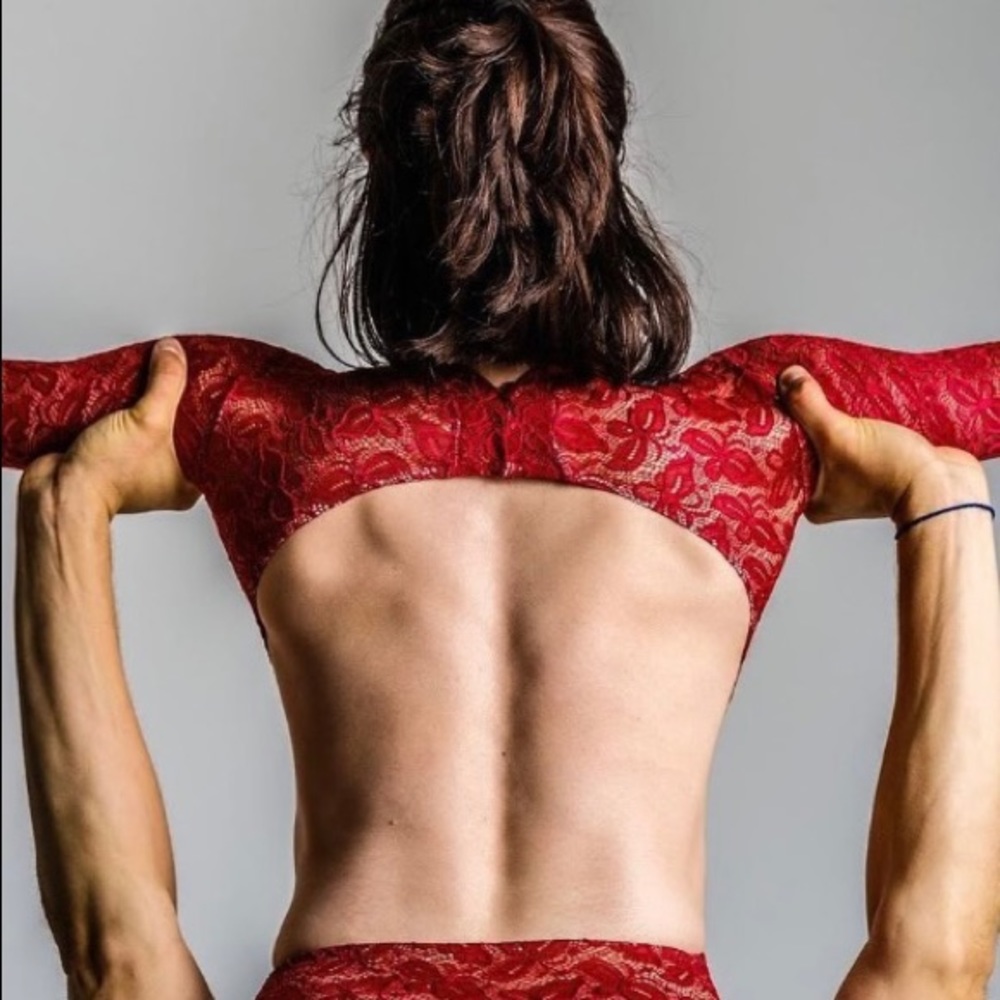 Red Lace XiaoXiaodesigns Bodysuit/Leo - Picture 12 of 12